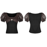 Steampunk Brooch See Through Short Sleeve T-shirt