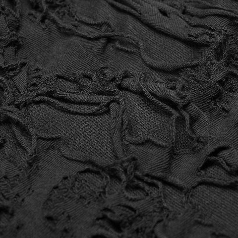 Dark Hooded Asymmetric Long Sleeve T-shirt