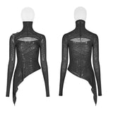 Womens Slim Punk Translucent T-Shirt