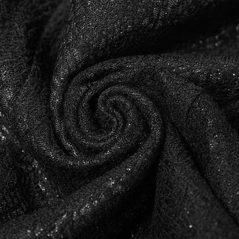 Mens Black Victorian Gothic Jacquard Vest