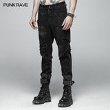 Punk Broken Hole Net Trousers