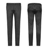 Gothic Mens Dark-textured Simple Non-stretchy Trousers