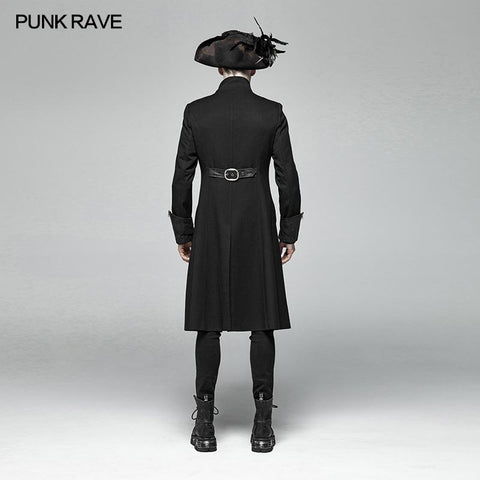 Steampunk Stand-up Collar Mid-length Coat