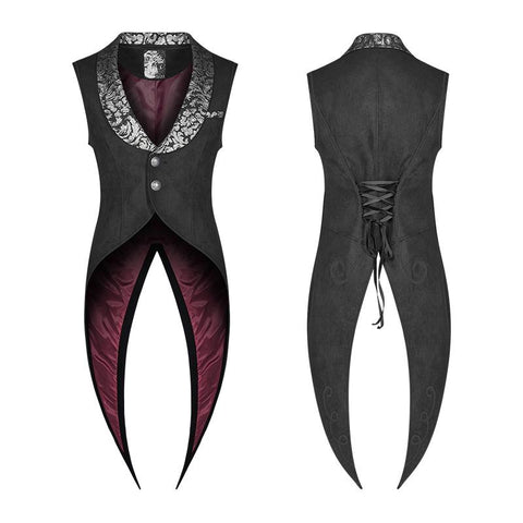 Gothic V-neck Swallow Tail Vest