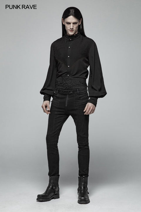 Gothic Mens Daily Wear Thin Shirts