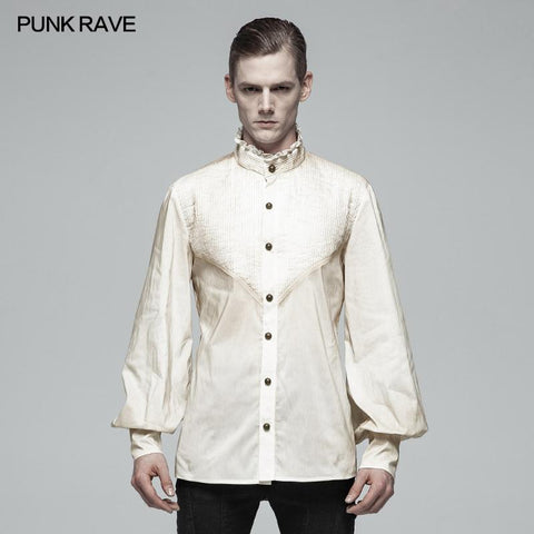 Gothic Mens Daily Wear Thin Shirts