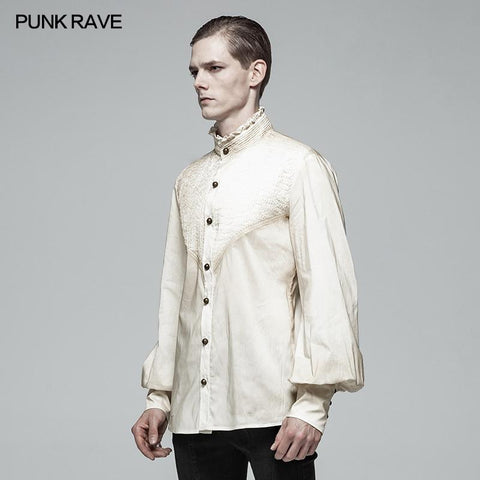 Gothic Mens Daily Wear Thin Shirts