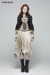 Steampunk Halter Neck Off-the-shoulder Long Sleeve T-shirt