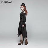 Gothic Womens V-neck Backless Detachable Long Vest