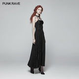 Gothic Womens Cross Halter Neck Daily Wear Dress