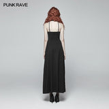 Gothic Womens Cross Halter Neck Daily Wear Dress