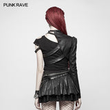 Punk Asymmetric One-arm Short Coat