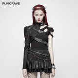 Punk Asymmetric One-arm Short Coat