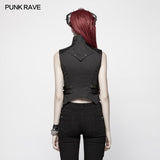 Punk WOMENS HIGH-NECK Warrior Vest
