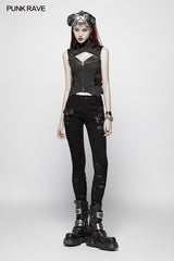 Punk WOMENS HIGH-NECK Warrior Vest