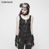 Punk Collar Cover Sleeveless Vest
