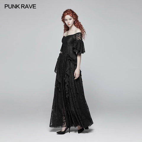 Gorgeous Off Shoulder Victorian Lace Long Dress