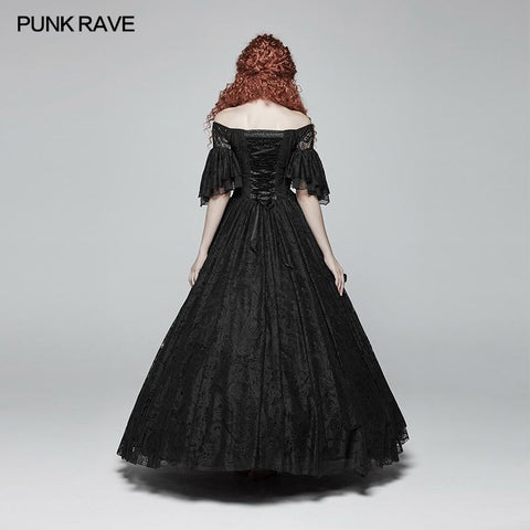 Gorgeous Off Shoulder Victorian Lace Long Dress