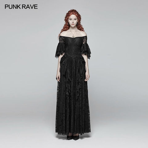 Gorgeous Off Shoulder Victorian Lace Long Dress