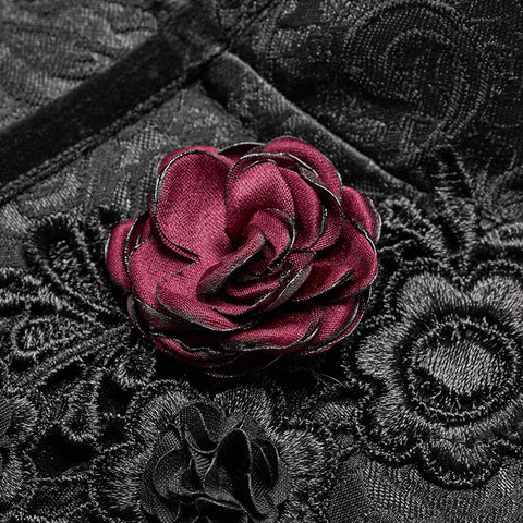 Gothic Sweetheart Neck Jacquard Corset