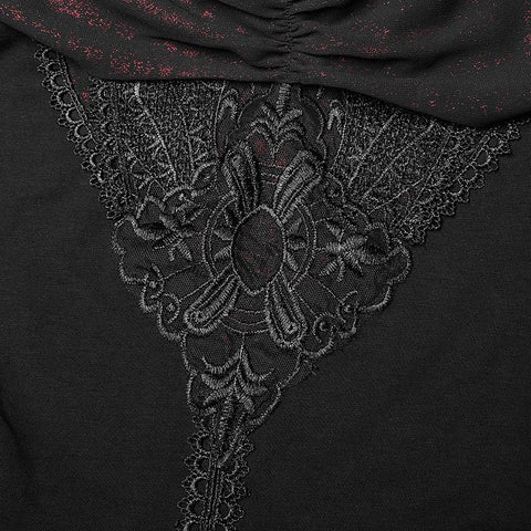 Gothic Off-shoulder Short T-shirt