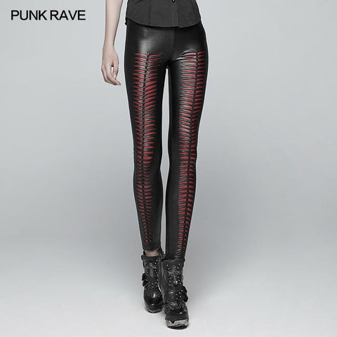 Gothic Devil Footprints Leggings Split Pants