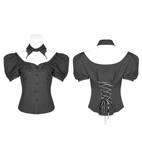 Gothic Blood Bubble Short Sleeves Shirt