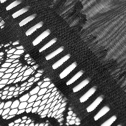 Gothic Daily Lightweight Translucent Lace Long Vest