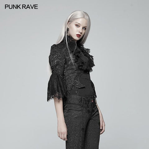 Gothic Standing Collar Short Coat