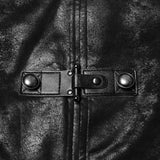 Punk Armor Long Vest Coat With  PU Leather Buckle