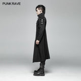Men Dark Punk Armor Jacket Long Handsome Coat