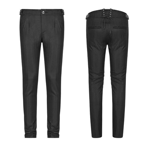 Men Simple Daily Wear Gothic Trousers