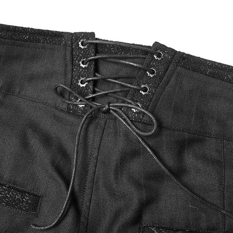 Men Simple Daily Wear Gothic Trousers