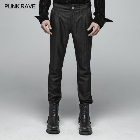 Men Simple Daily Wear Gothic Trousers
