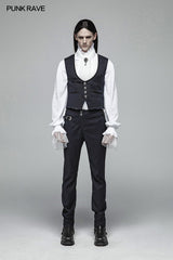 Gentleman Punk V-neck Simple Vest For Men