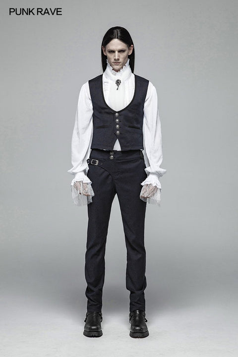 Gentleman Punk V-neck Simple Vest For Men