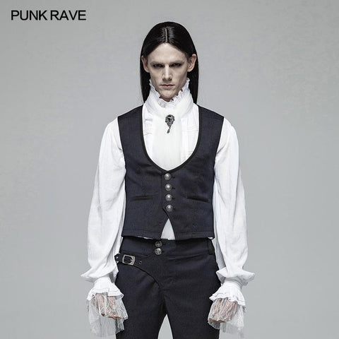 Gentleman Punk V-neck Simple Vest For Men