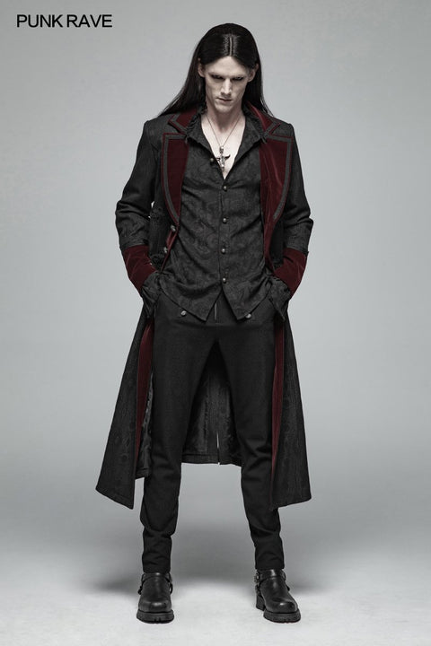 Men Decadent Gothic Printed Long Sleeve Shirt