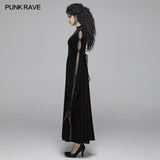 Gothic Women Double Layer Sleeve Long Velvet Dress