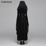 Gothic Women Double Layer Sleeve Long Velvet Dress