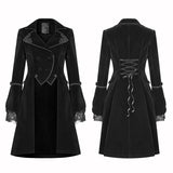 Women Gothic Lolita Long Sleeve Medium Long Velvet Coat