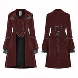 Women Gothic Lolita Long Sleeve Medium Long Velvet Coat