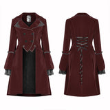 Women Gothic Lolita Long Sleeve Medium Long Velvet Coat