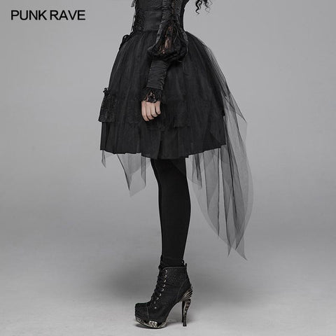 Lolita Butterfly Mesh Half Skirt