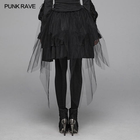 Lolita Butterfly Mesh Half Skirt