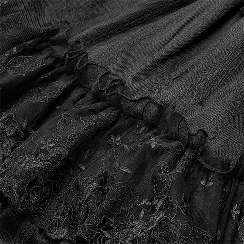 Lolita Butterfly Mesh Half Skirt