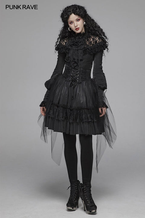 Lolita Butterfly Mesh Half Skirt