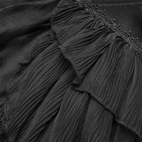 Lolita Sweetheart Neck Ruffles Irregular Lace Dress