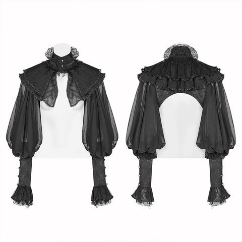 Lolita Big Puff Sleeve Stand Collar Long Sleeve Blouse