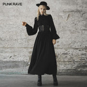 Dark spliced slit dress